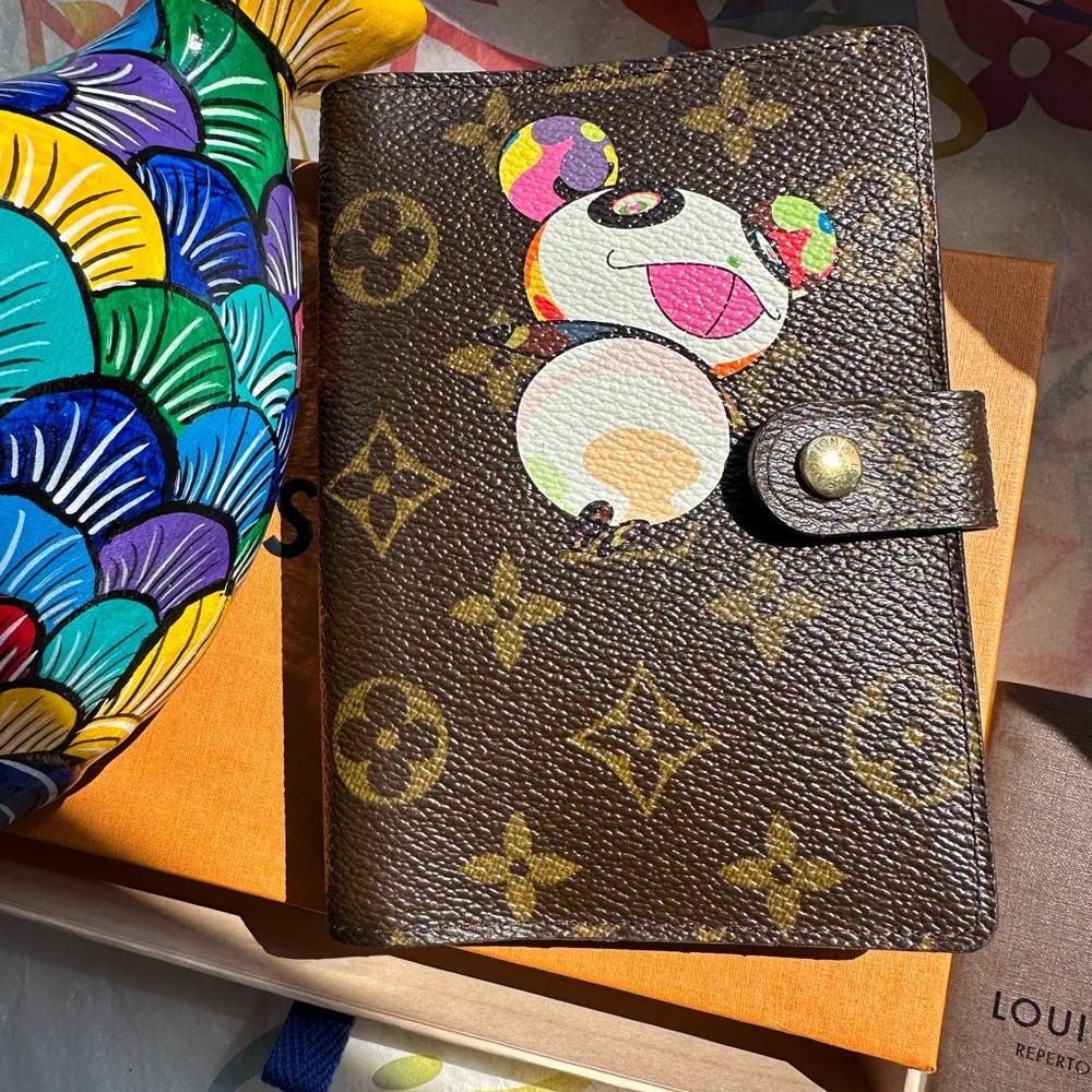 ❤️Louis Vuitton Monogram Murakami “Panda” Small Ring Agenda PM Diary Cover